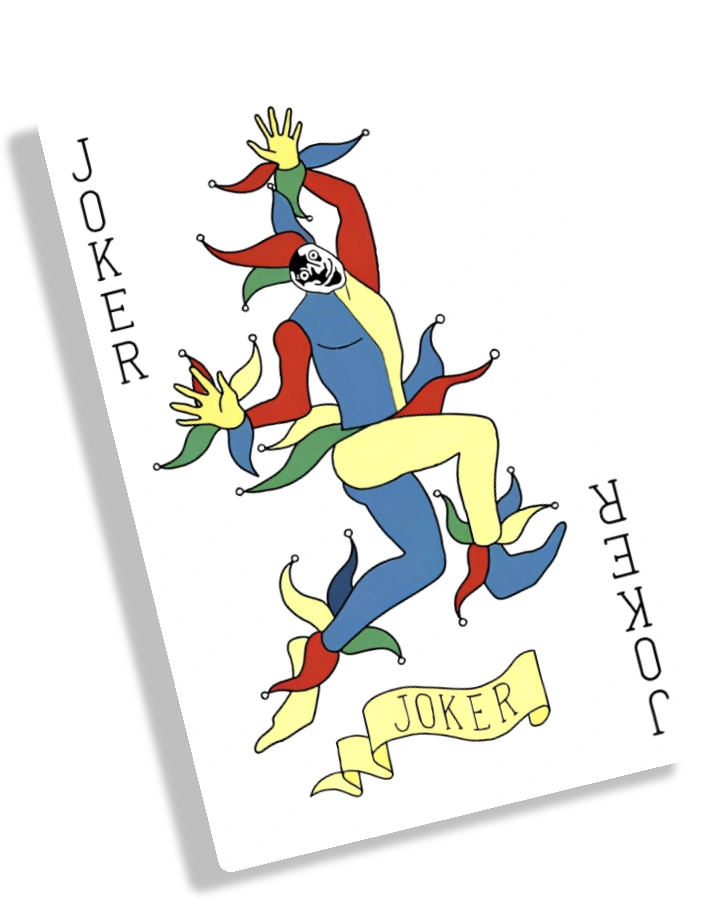 Carte Joker multicolore